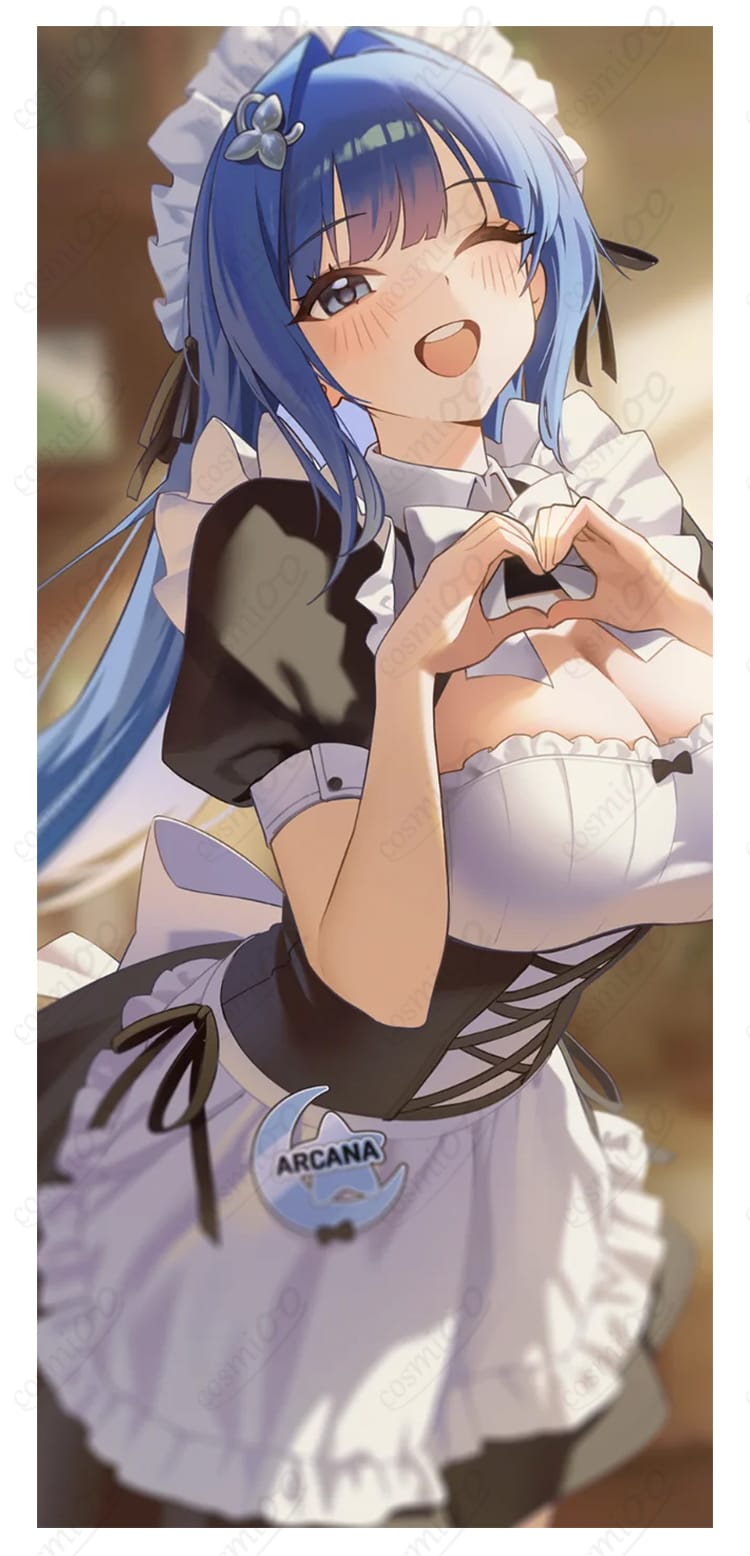 アルカナのメイド服コスプレ衣装一式（ワンピース・エプロン・ヘッドピース）フロント全体像｜勝利の女神：NIKKE