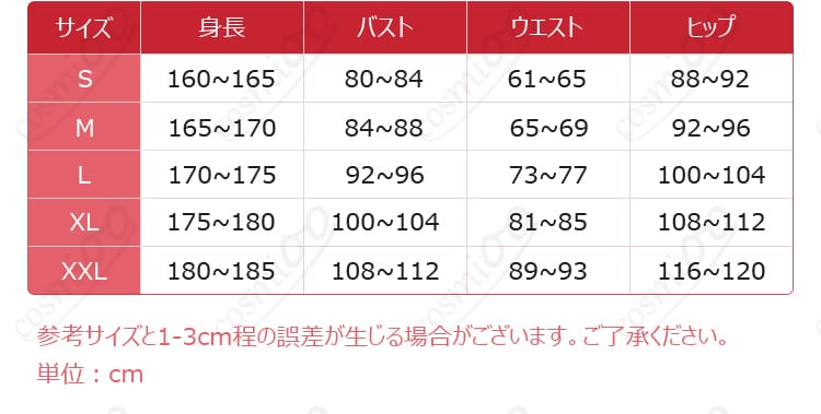 サイズ案内図|S〜XXLの寸法ガイドとフィットイメージ