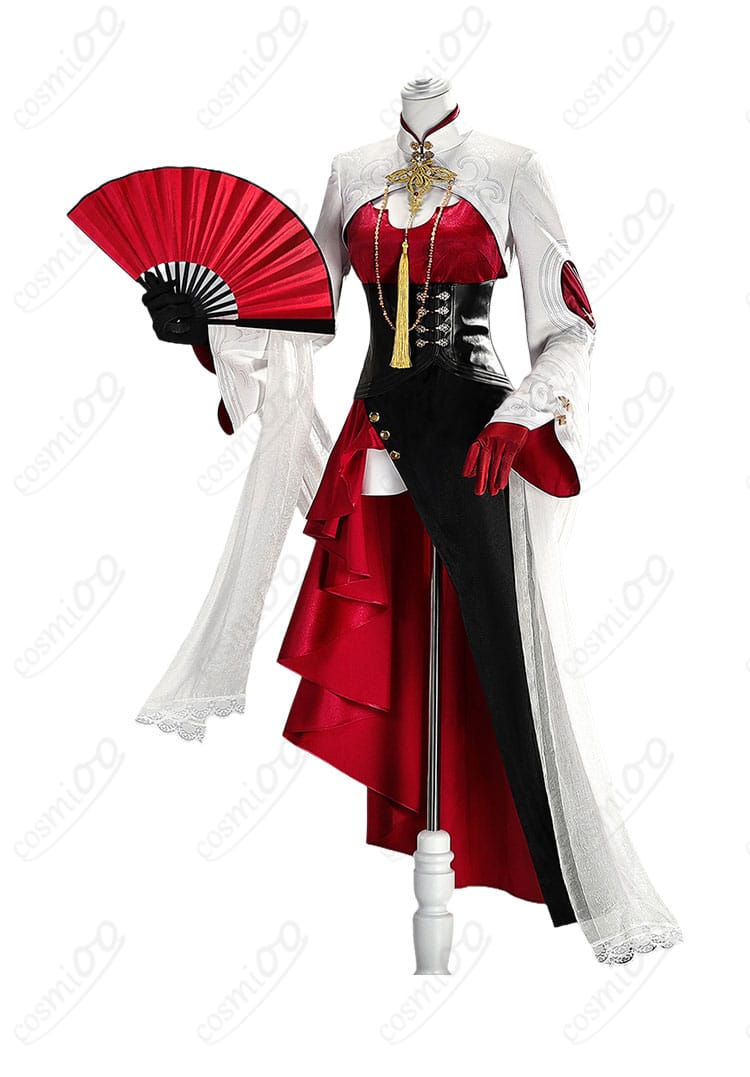 長離 綺夢幻影Ver. コスプレ衣装 コートとワンピースの側面シルエット