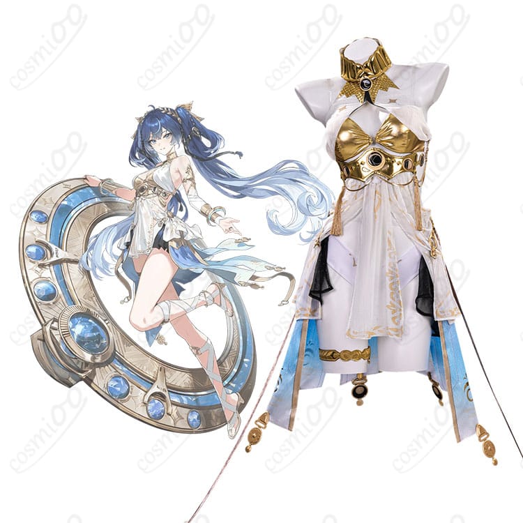 鳴潮 ユーノ通常衣装を着用したキャラクターイメージと全身コスプレ衣装