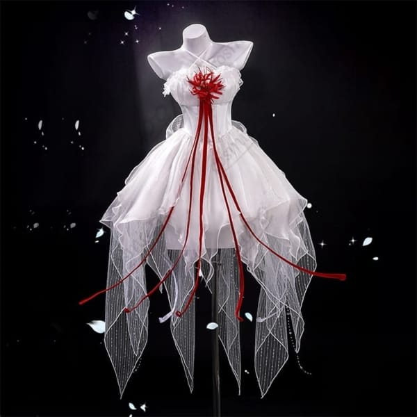 鳴潮（Wuthering Waves）フローヴァ コスプレ衣装｜白赤ドレス撮影セット