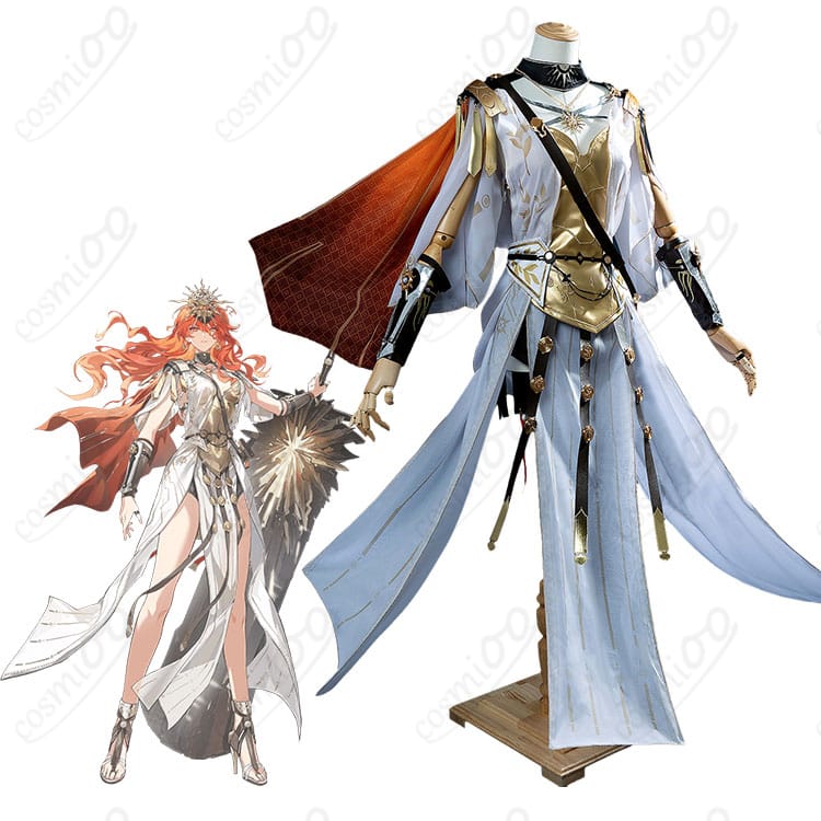 鳴潮のオーガスタをイメージしたケープ付きファンタジーコスプレ衣装の着用イメージ