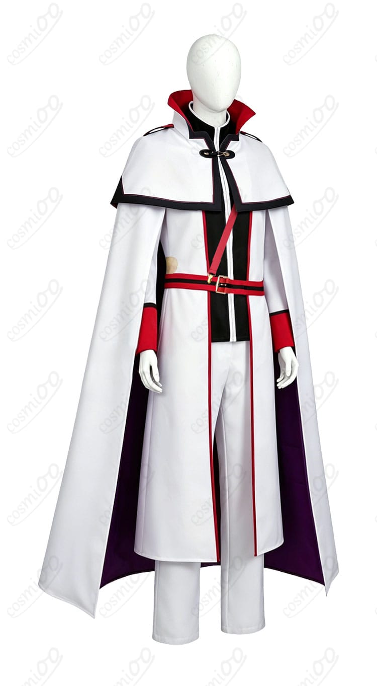 ユリウス・ユークリウス騎士服の右側から見たコートとベルトのディテール