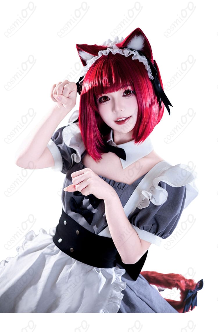 有馬かな猫メイドver.コスプレ衣装の付け襟と衣襟まわりの装飾ディテール
