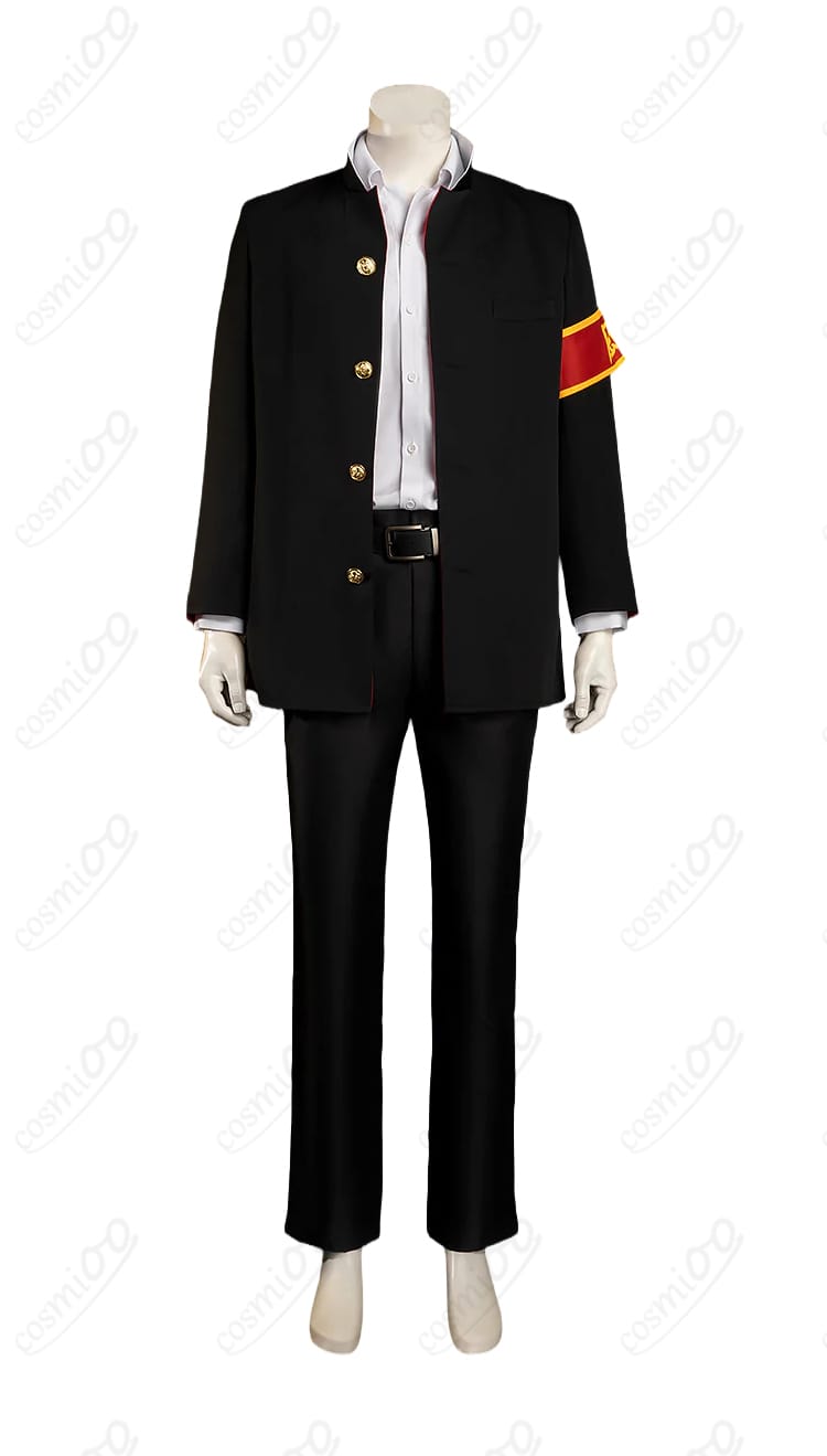 雲雀恭弥コスプレ衣装のジャケットとパンツ正面ディテール