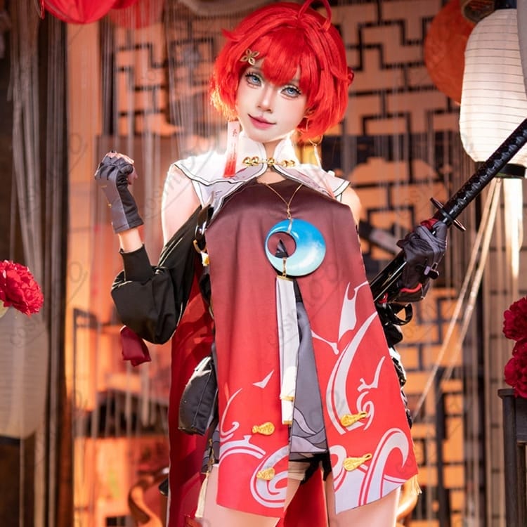 鳴潮・丹瑾の侠客風コスプレ衣装｜小物付きで全身再現を楽しめるセット - 3枚目の画像