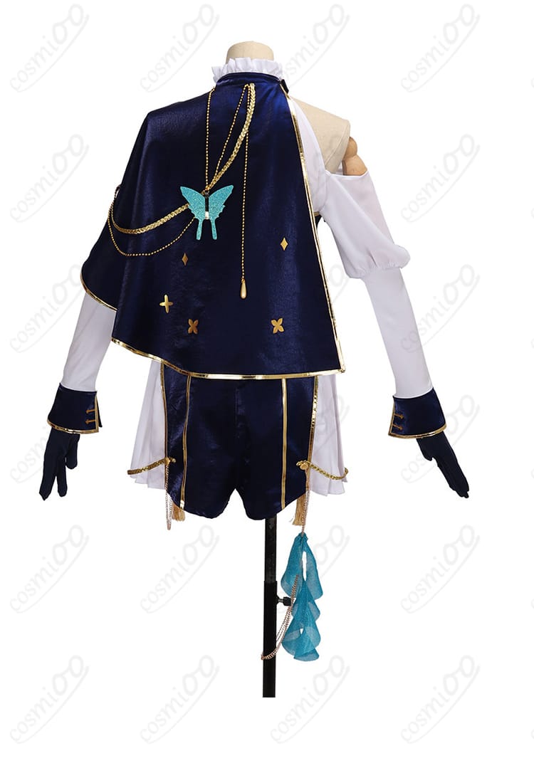 夕陽リリ共通衣装コスプレのケープとショートパンツの背面デザイン