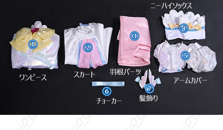 超絶最かわてんしちゃん コスプレ衣装のセット内容一覧