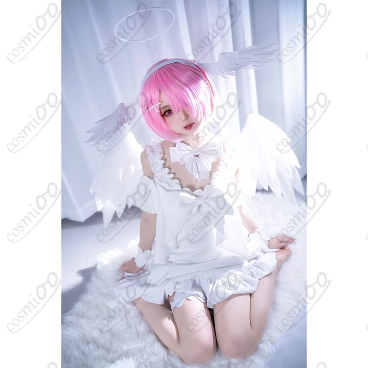 Re:ゼロから始める異世界生活（リゼロ）ラム＆レム Sweet Angel天使風コスプレ衣装 - 3枚目の画像