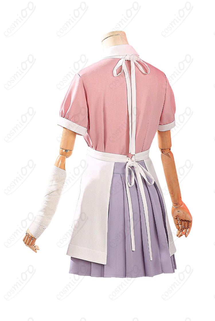 罪木蜜柑 通常衣装コスプレの背面デザイン、スカートとエプロンのシルエット