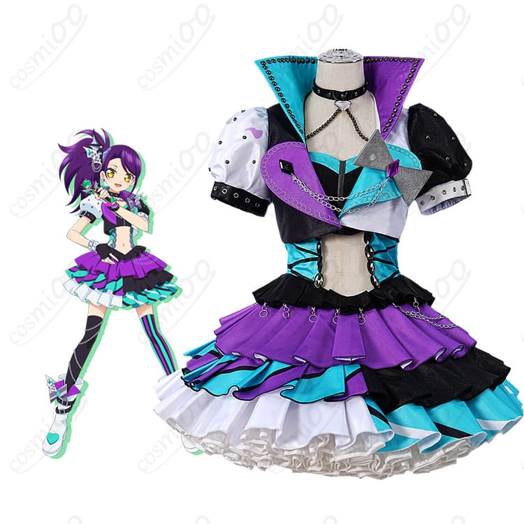 プリパラ東堂シオンのキャラクターイメージとベイビーモンスターサイリウムコーデ衣装