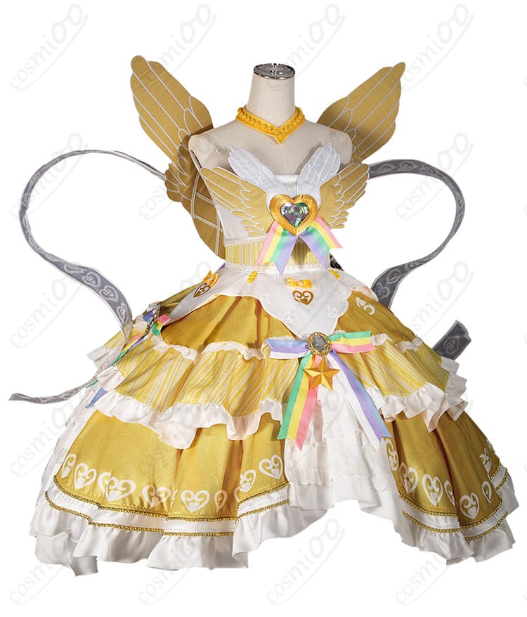 真中らぁら 神ドレスコーデの立体的なスカート側面