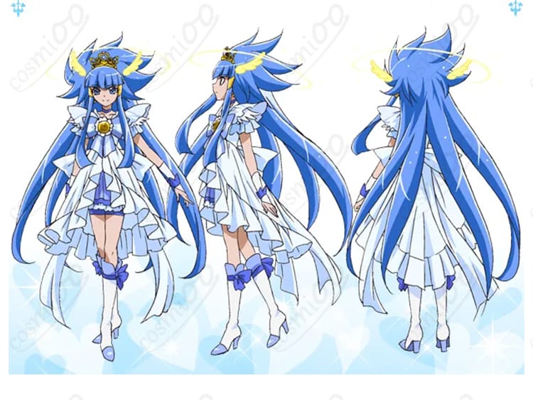 青木れいか プリンセスフォーム コスプレ衣装の全身シルエット