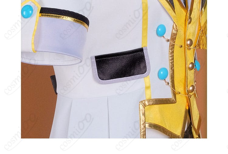 鏡音レン舞台衣装の衣襟装飾とジャケット前面のディテール