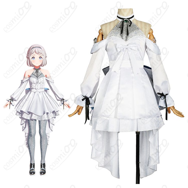 葛城リーリヤ ときめきエモーション白ワンピースコスプレ衣装の着用イメージ