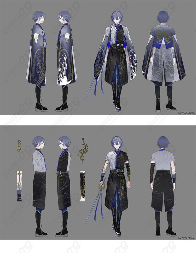 小柳ロウ 通常衣装コスプレ衣装の全体デザインとディテール