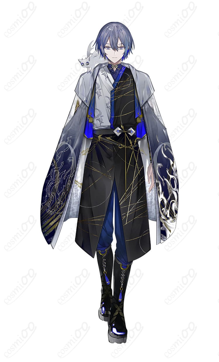 にじさんじ 小柳ロウの通常衣装を着用したコスプレ衣装の全身イメージ