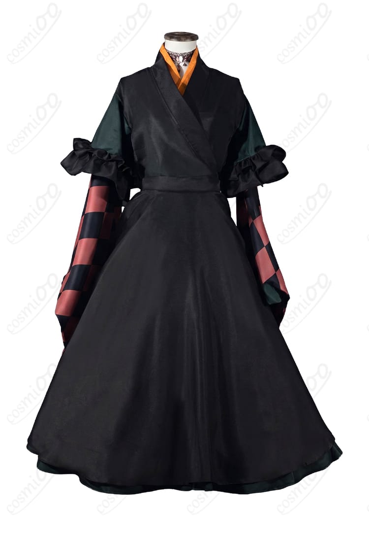 儒烏風亭らでん メイド服コスプレ衣装のスカート前面ディテール