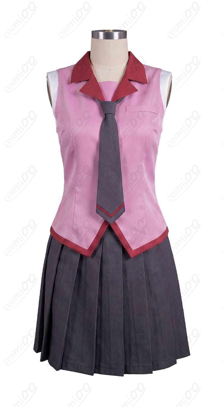 戦場ヶ原ひたぎ制服のベスト風トップスと蝶ネクタイのディテール