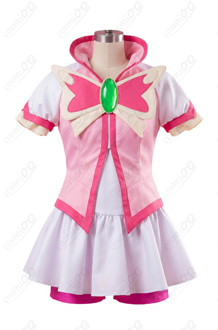 キュアドリーム変身後コスプレ衣装のワンピースとジャケット正面