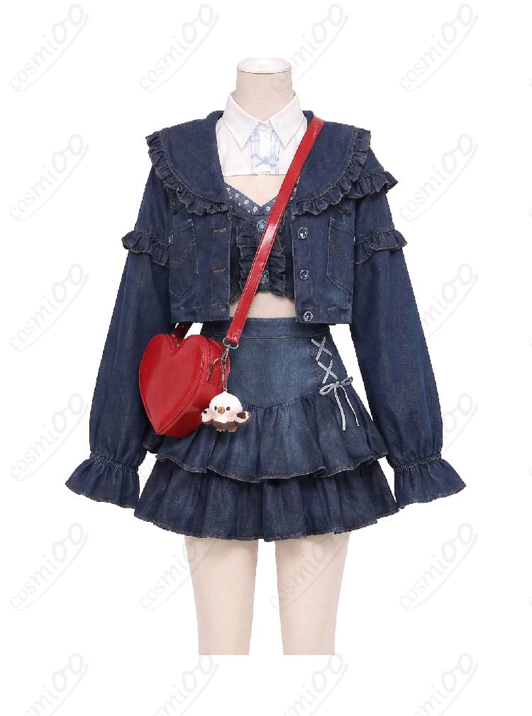 水面まどか 初の新衣装コスプレ衣装の正面デザイン、ジャケットとスカートの組み合わせ