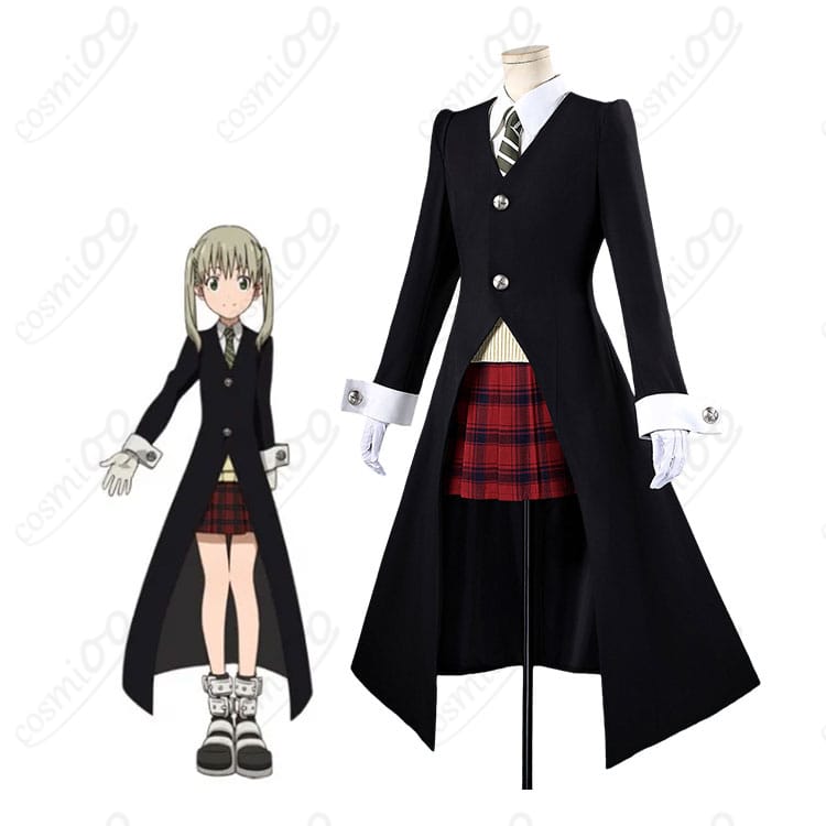 ソウルイーター マカ=アルバーンの死武専制服コスプレ衣装を着用した全身イメージ