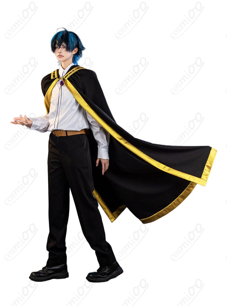 ウィル・セルフォルト学院制服の右側着用イメージとマントのシルエット