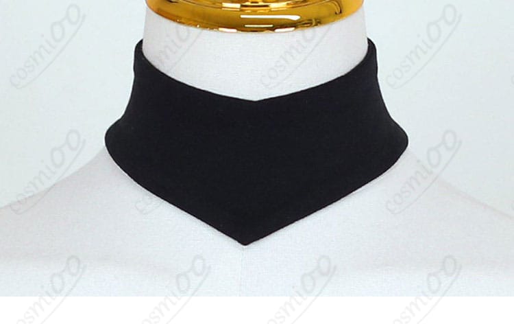 カミツレコスプレ衣装の首周りとトップス上部のディテール