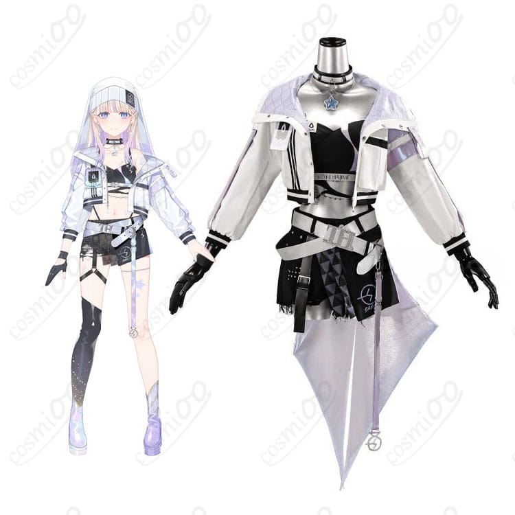ホロライブ轟はじめのキャラクター参考ビジュアルとブラックオーロラ衣装