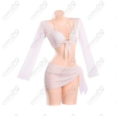 勝利の女神：NIKKE シンデレラ クリスタルウェーブ水着コスプレ衣装｜花飾り付き - 1枚目の画像（サムネイル）