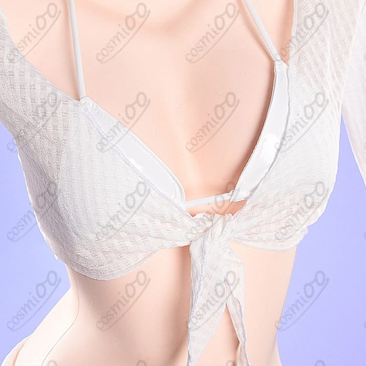 勝利の女神：NIKKE シンデレラ クリスタルウェーブ水着コスプレ衣装｜花飾り付き - 3枚目の画像