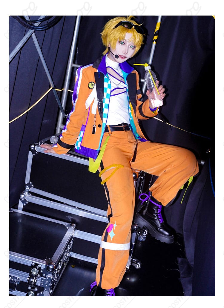 遊木真MM Trickstar衣装の着用イメージとオレンジジャケットのコーディネート