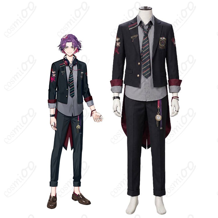 にじさんじ渡会雲雀のキャラクタービジュアルとVOLTACTION制服コスプレ衣装