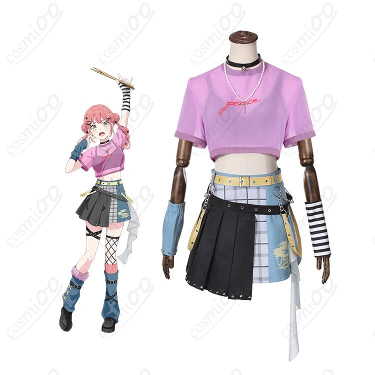 梅里ちえりのキャラクターイメージと一家Dumb Rock!ドラム担当衣装の商品画像