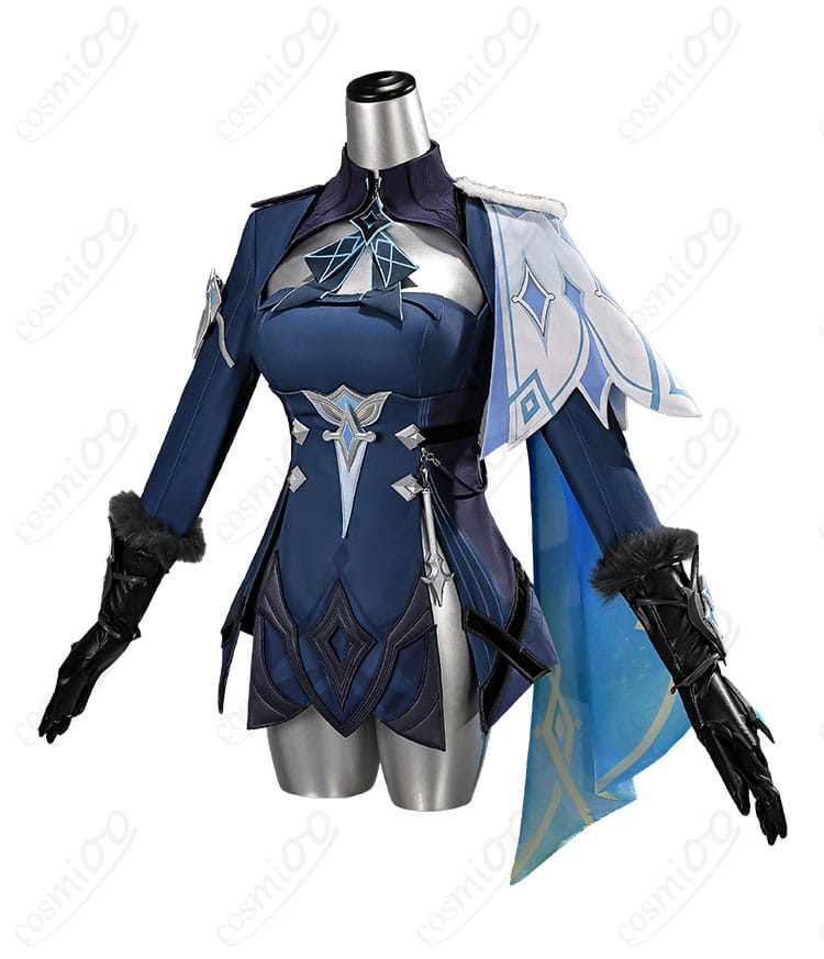 蛍の戦闘服コスプレ衣装を側面から見た立体的なシルエット