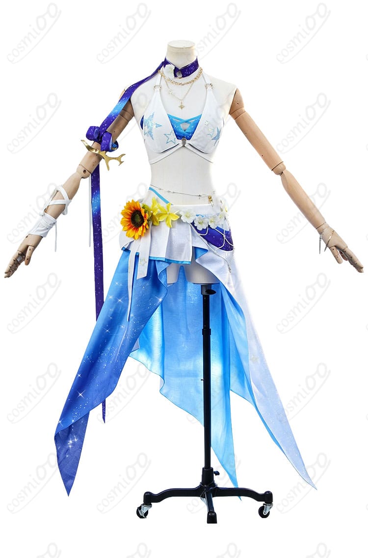 ロビン「夏空の歌」コスプレ衣装のトップスとスカートを正面から見たデザイン