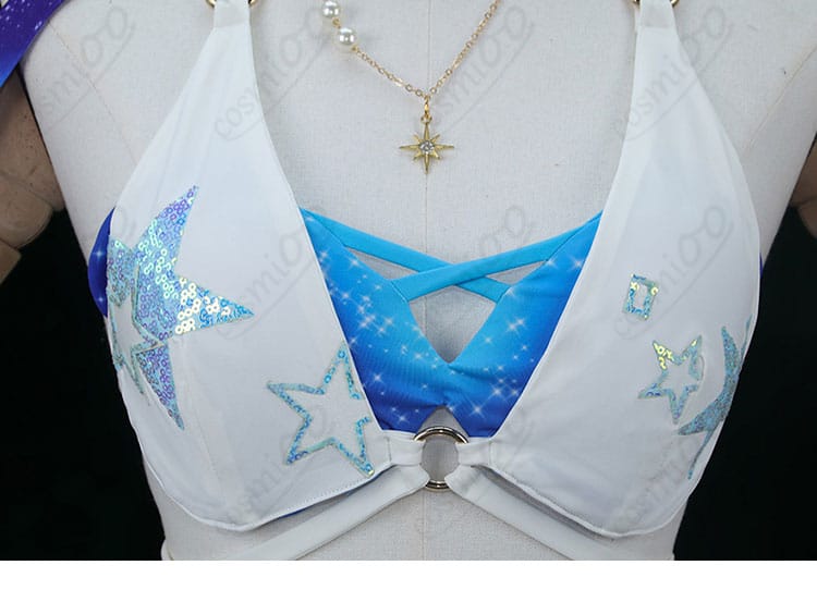 ロビン「夏空の歌」コスプレトップスの襟元と装飾ディテール