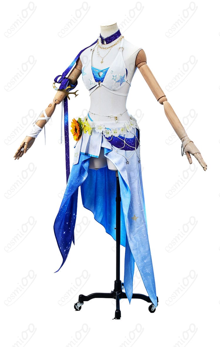 ロビン「夏空の歌」コスプレ衣装の腰布とシルエットが分かる側面