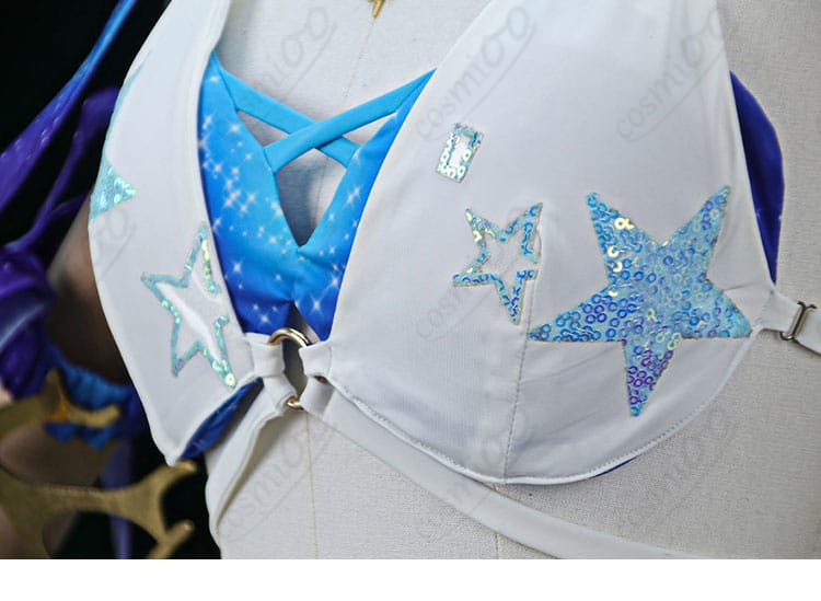 ロビン「夏空の歌」衣装に施された配色と模様のクローズアップ