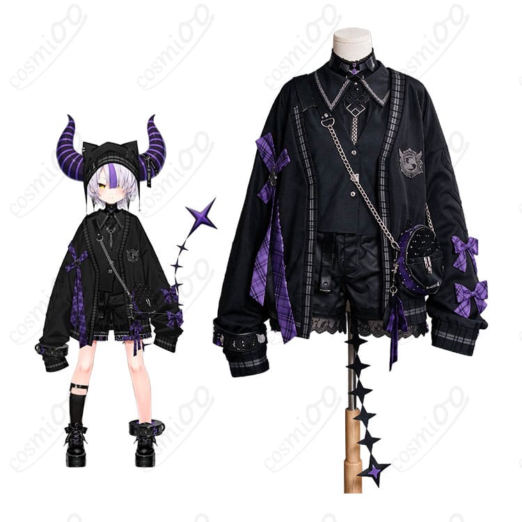 ラプラス・ダークネスのキャラクタービジュアルとラプルイおそろいゴシック衣装の比較イメージ