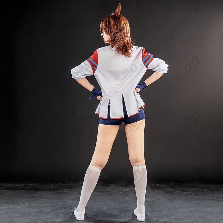 ウマ娘 アグネスタキオン ファンデザイン・トレーニングウェア風コスプレ衣装5点セット - 5枚目の画像
