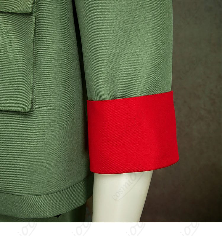 コロネロ軍服ジャケットの袖口と縁取り装飾