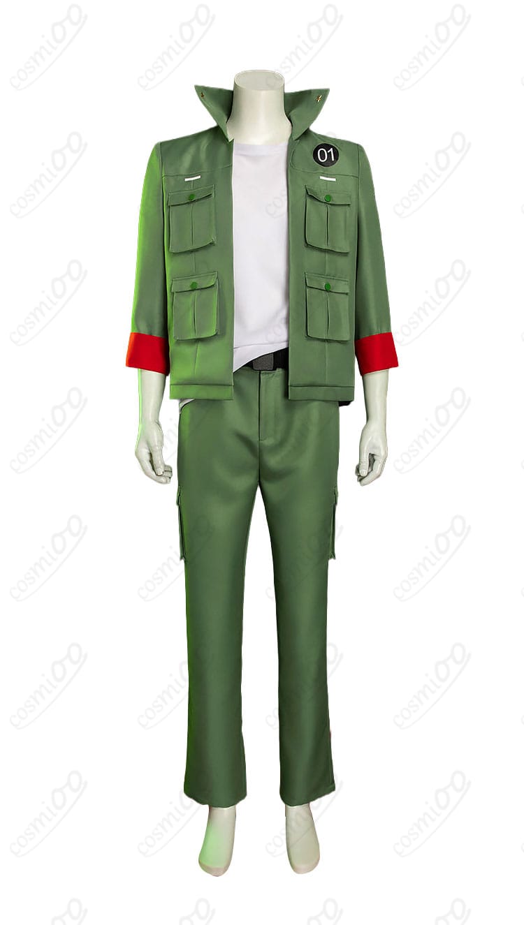 コロネロ軍服コスプレ衣装の正面デザインと高コントラスト配色