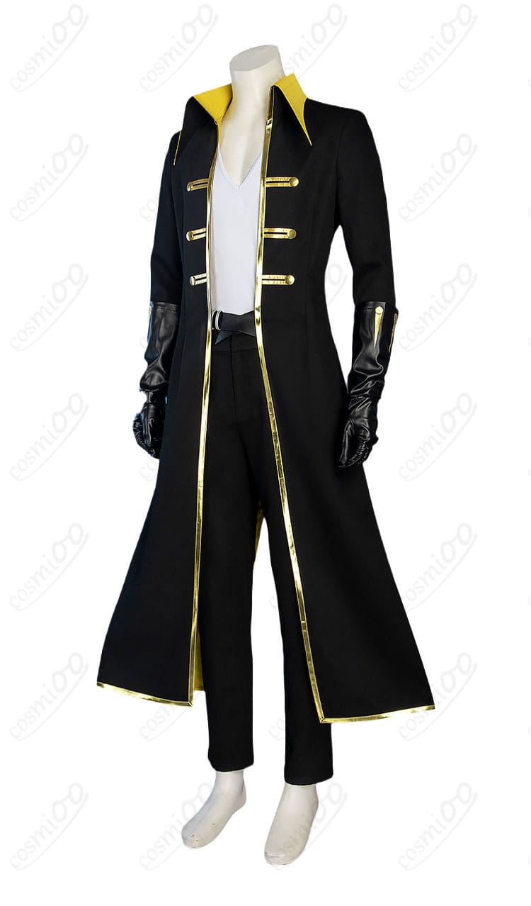 アルカードのコスプレ衣装を側面から見た端正なロングシルエット