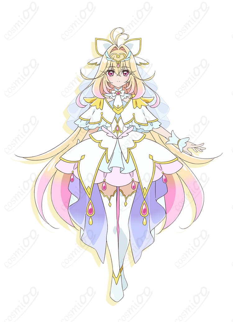 森亜るるかが変身したキュアアルカナのコスプレ衣装正面デザイン