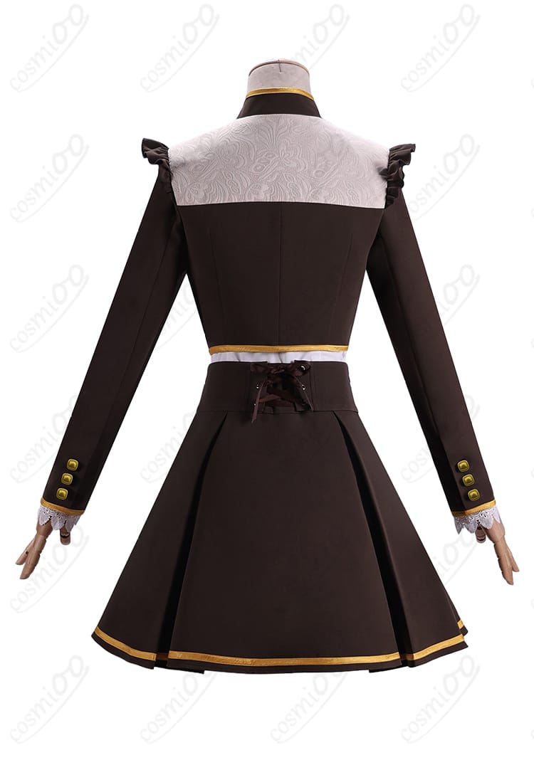 BanG Dream!フェアリィブゥケ制服風コスプレ衣装の後ろ姿