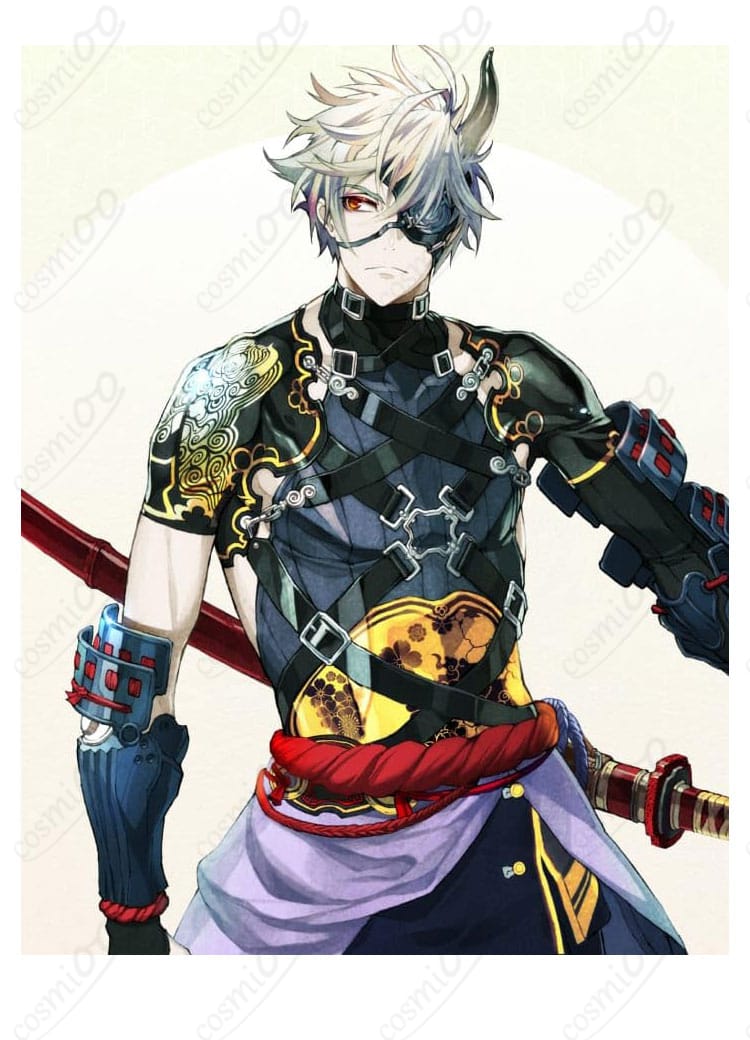 刀剣乱舞ONLINE鬼丸国綱衣装の上衣部分に施された配色と仕立て
