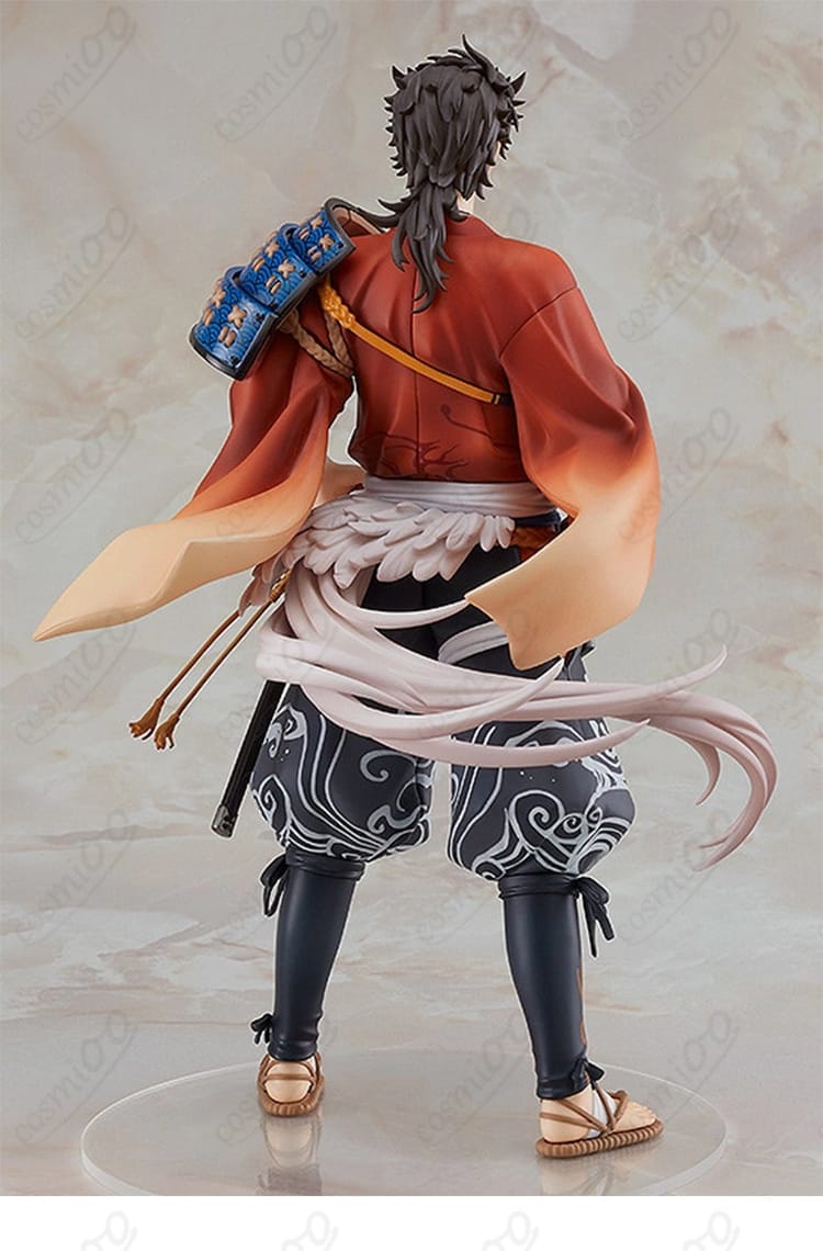 刀剣乱舞ONLINE陸奥守吉行の戦装束を背面から見た腰布と帯の構成