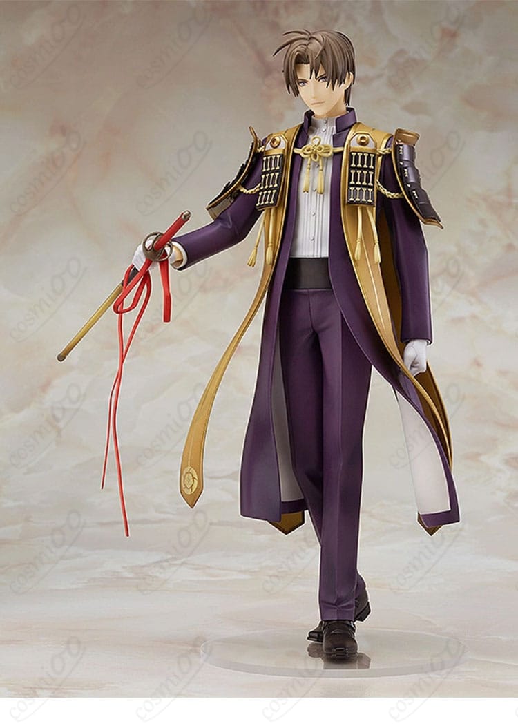 刀剣乱舞ONLINE初の姿衣装の側面シルエットとコルセットベルト