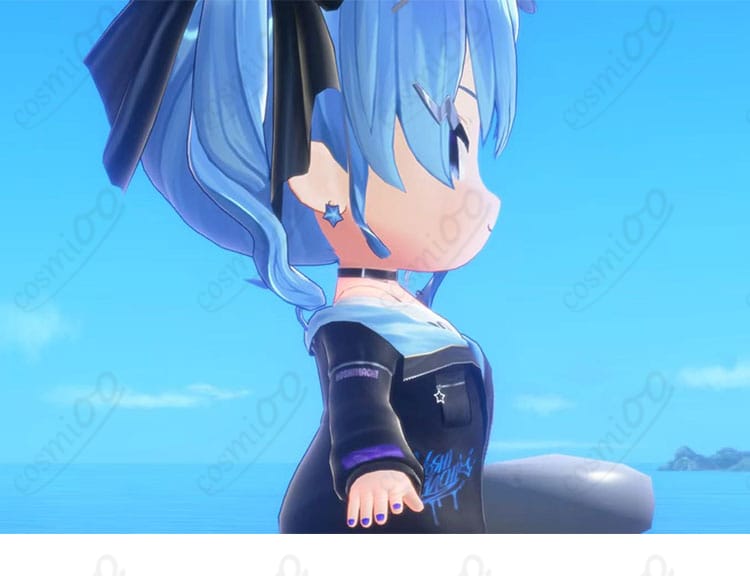 星街すいせい水着Ver.コスプレ衣装を右側から見たベルト配置